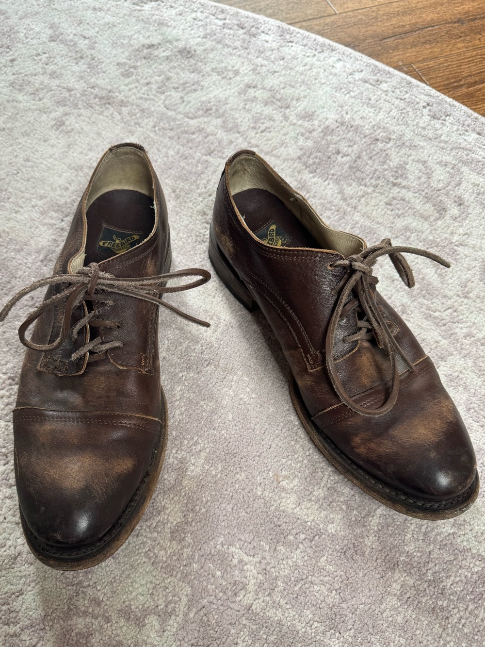 Freebird Men’s 10 Brown Oxford Leather Oxford Dress Shoes